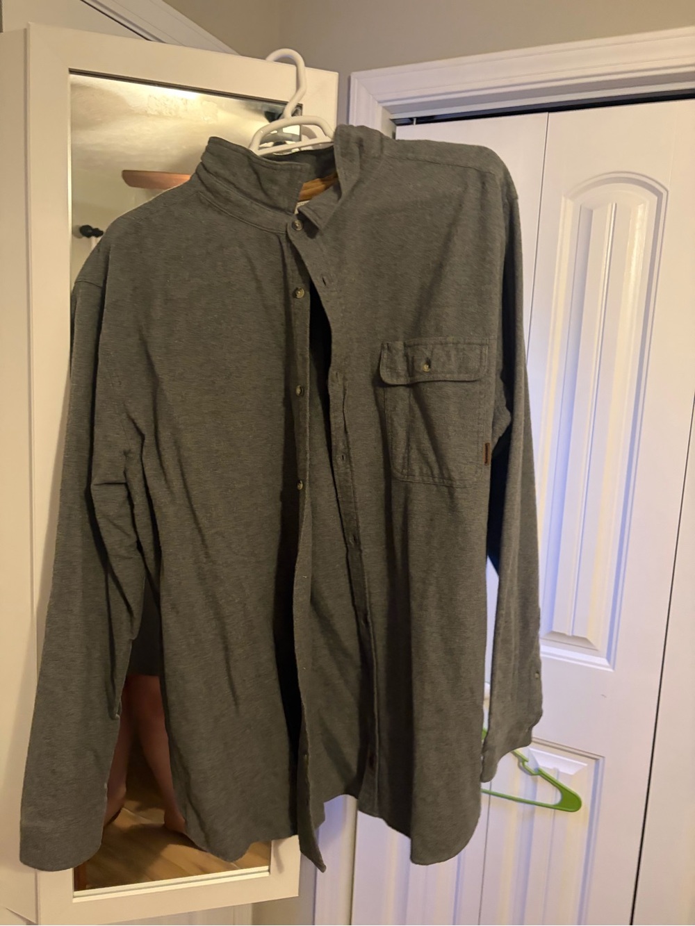 Men's Long-Sleeve Casual Button-Up Shirt - Gray